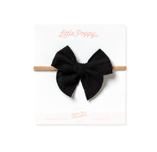 Load image into Gallery viewer, Embroidered Stripe Bow - Mini Nylon
