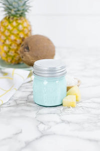 Pineapple Coconut Blue Jar Candle