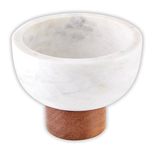 Marble & Wood Base bowl