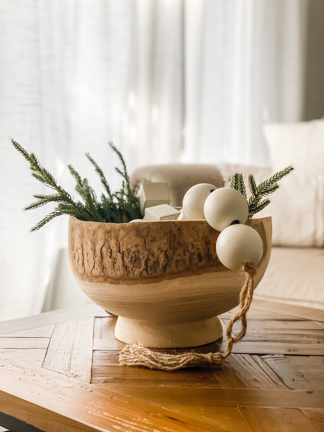 Paulownia Wood Serving Bowl - Natural